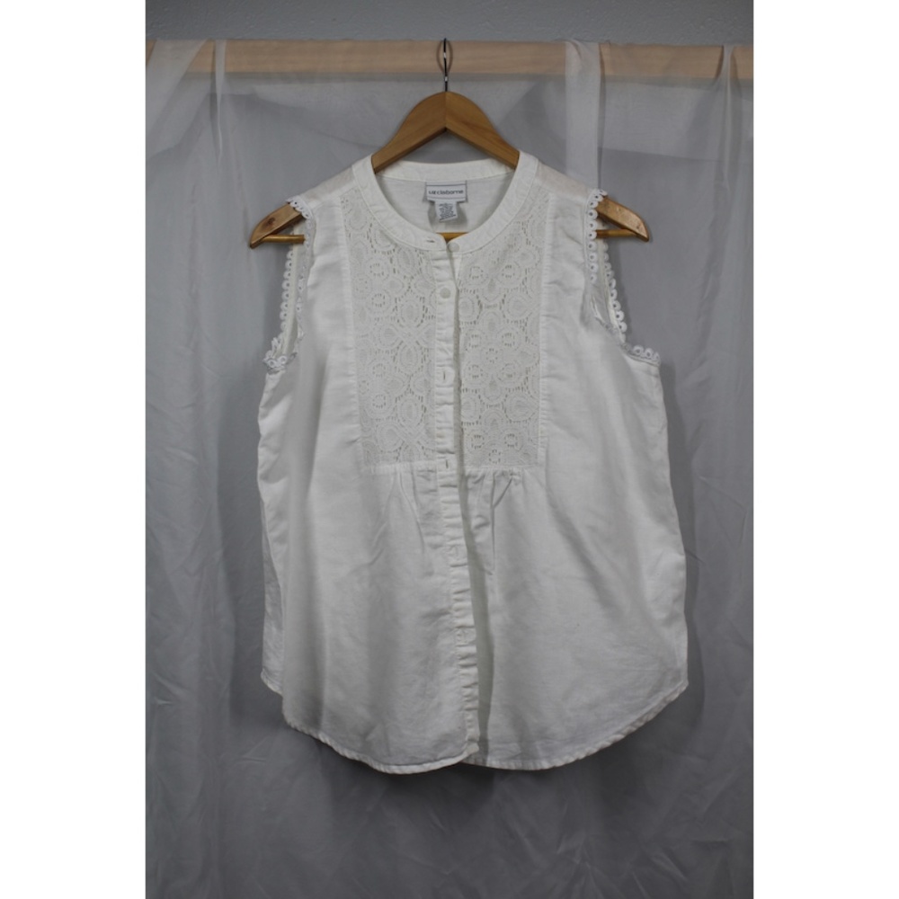 LIZ CLAIBORNE Women Linen Cotton Sleeveless Blouse - Size S